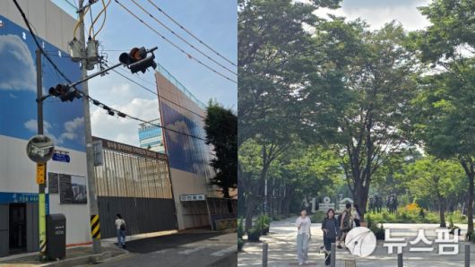 [서울=뉴스핌] 송현도 기자 = 5일 찾은 서울시 성동구 성수동1가 오티에르 포레 공사현장과 2분 거리에 있는 서울숲 입구의 모습. 2025.07.05 dosong@newspim.com