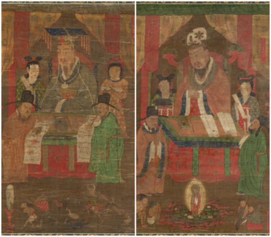 [서울=뉴스핌] 이지은 기자 = '시왕도'의 제5 염라왕도(왼쪽)와 제6 변성왕도. [사진=국가유산청] 2025.07.08 alice09@newspim.com