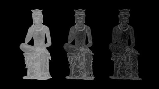 [서울=뉴스핌] 최문선 기자 = 반가사유상 3차원 모델링 데이터. [사진=국립중앙박물관] 2025.07.09 moonddo00@newspim.com