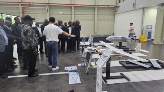 탄자니아 국방대학 벤치마킹 방문 시 입주기업 제품 설명회 모습. [사진=고양시] 2025.08.27 atbodo@newspim.com