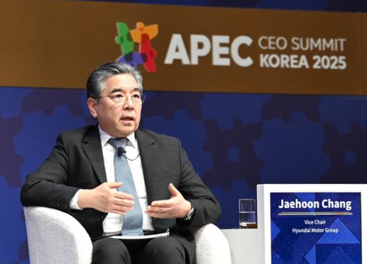 장재훈 현대차그룹 부회장이 APEC CEO 서밋 수소 세션에서 발언을 하는 모습. [사진=현대차]