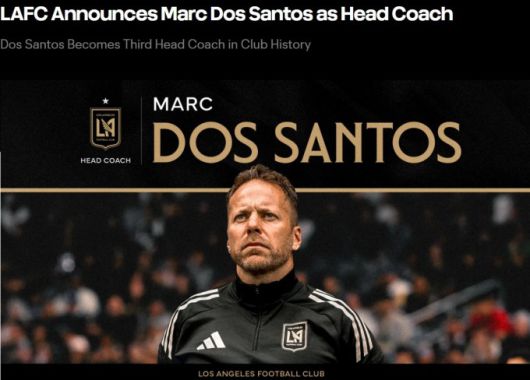 [서울=뉴스핌] 장환수 스포츠전문기자= LAFC 새 사령탑에 임명된 마크 도스 산토스 감독. [사진=LAFC] 2025.12.06 zangpabo@newspim.com