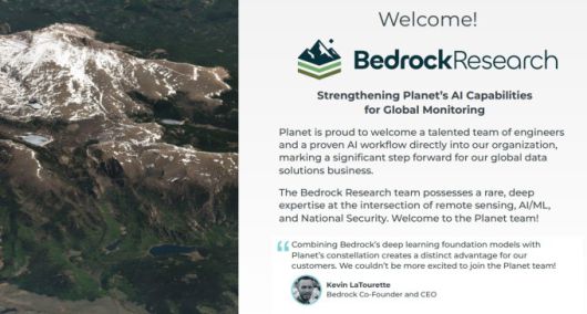 플래닛 랩스, 베드록 리서치 인수 [자료 = 업체 홈페이지]