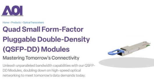 어플라이드 옵토일렉트로닉스의 QSFP-DD [사진= 업체 홈페이지]