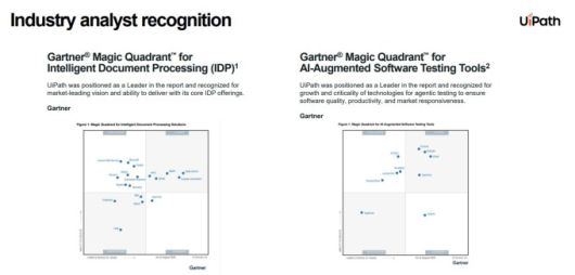 가트너, 유아이패스를 지능형 문서 처리 및 AI 강화 소프트웨어 테스팅 도구 매직 쿼드런트에서 리더로 선정 [자료=유아이패스 홈페이지]