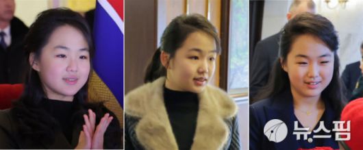 [서울=뉴스핌] 이영종 통일전문기자 = 북한 국무위원장의 딸 주애가 치열교정 장치를 착용한 모습. 왼쪽부터 지난 1일 신년 경축행사, 지난해 12월 백두산 삼지연 호텔 준공식, 지난해 5월 평양 주재 러시아 대사관 방문. [사진=북한 매체 종합] 2026.01.05 yjlee@newspim.com