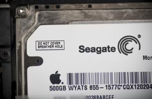 씨게이트 테크놀로지의 모멘투스 500GB 하드 드라이브 [사진=블룸버그]