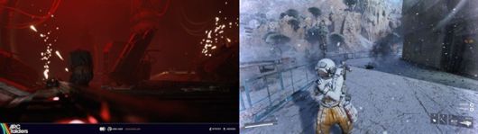 (왼쪽부터) '스텔라 몬티스' 커뮤니티 이벤트, '콜드 스냅' 동상 피해 입는 '레이더' [사진=넥슨]