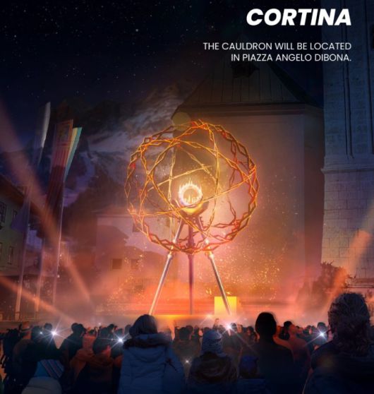 [서울=뉴스핌] 박상욱 기자 = 밀라노·코르티나담페초 동계 올림픽 성화대. [사진=밀라노 올림픽 조직위 SNS] 2026.01.21 psoq1337@newspim.com