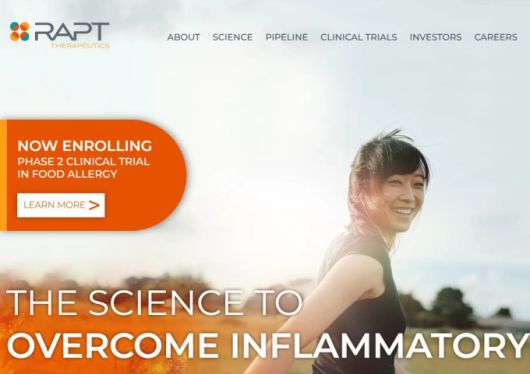 [사진=랩트테라퓨틱스 홈페이지 갈무리]