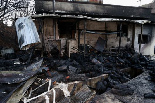 화재로 타버린 주택. [사진=광양시