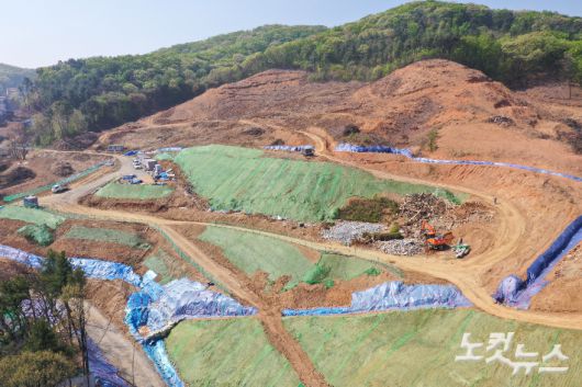 용인시 수지구 고기동에 위치한 실버타운 사업 부지. 이준석 기자