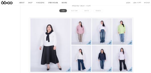 플러스 사이즈 쇼핑몰 '육육일공공.' 육육일공공 캡처.