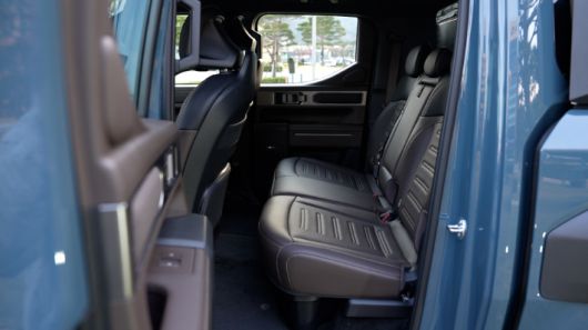 동급 최대 2열 공간을 확보한 기아 타스만. CBS노컷뉴스 남성경PD 촬영