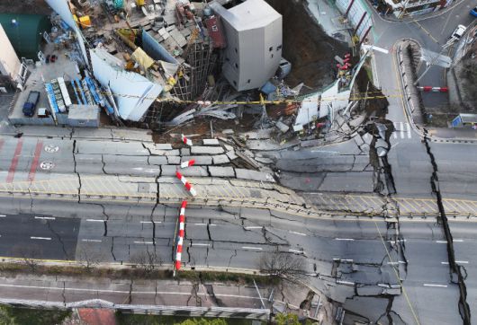 광명 신안산선 공사장 지하 붕괴. 연합뉴스