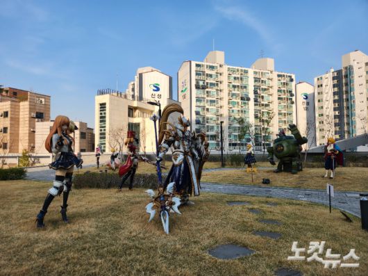 넷마블 G-타워에 조성된 캐릭터 테마파크. 박성은 기자