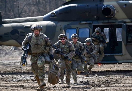 '한미 연합 공중강습 훈련. 파주=사진공동취재단