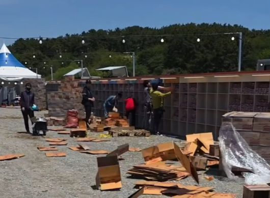 지난 2일 부산 세계라면축제 행사장 모습. 소셜미디어 캡쳐