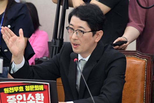 국민의힘 주진우 의원이 발언을 하고 있는 모습. 윤창원 기자