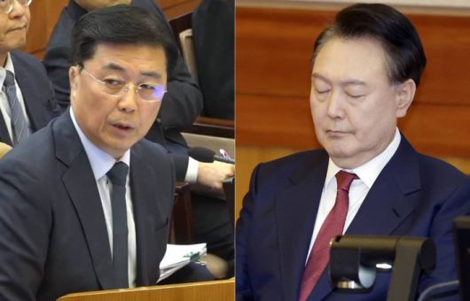 윤석열 전 대통령(오른쪽)과 홍장원 전 국정원 1차장. 연합뉴스