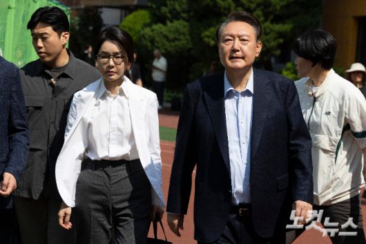 윤석열 전 대통령과 김건희 씨. 박종민 기자