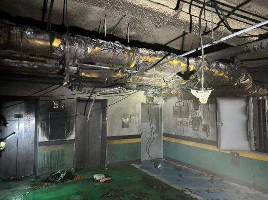 A씨가 불을 지른 화재 현장. 청주동부소방서 제공