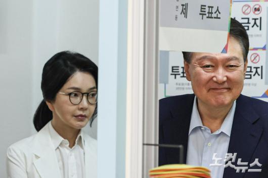 윤석열 전 대통령 내외. 박종민 기자