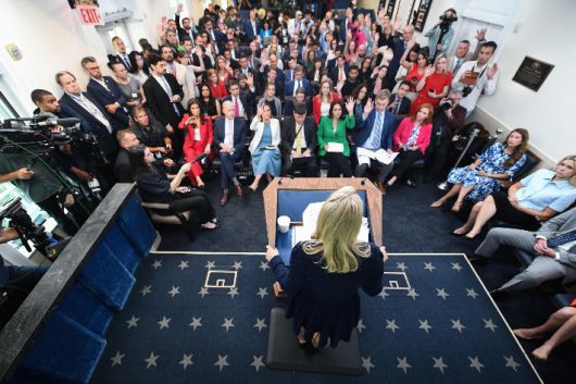 미국 백악관 브리핑룸. 연합뉴스