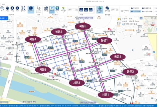 전주 남부시장 출입 게이트. 전북소방본부 제공