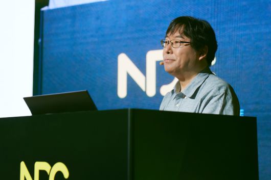 NDC 25에서 기조강연 중인 넥슨게임즈 박용현 대표(겸 넥슨코리아 부사장). 넥슨 제공
