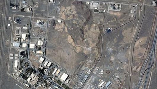 이스라엘의 23일 공습 이후 촬영된 포르도 핵시설 위성사진. 막사르테크놀로지 제공