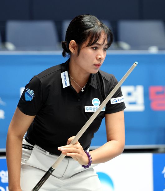 한때 김가영의 대항마로 주목을 받았던 스롱 피아비. PBA