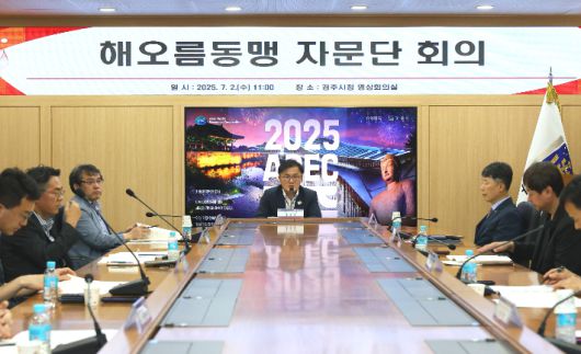 송호준 경주시 부시장이 해오름동맹 자문단 첫 회의를 주재하고 있다. 경주시 제공