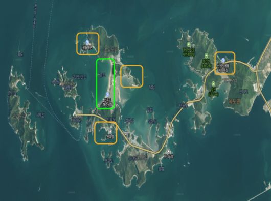 고군산군도 일대 비지정 해수욕장. 선유도 해수욕장을 제외한 4개소가 비지정해수욕이다. 전북 군산해양경찰서 제공