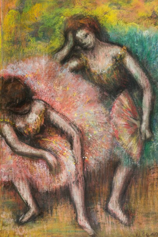 에드가르 드가, '두 명의 무희들', 종이에 파스텔, 50 x 35 cm(1898). 요하네스버그 아트 갤러리, 남아프리카 공화국. 가우디움어소시에이츠 제공