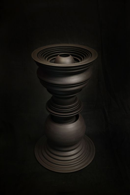 남궁환, 'Entoptima- Cosmic Bone-02', Mixed Clay, 25.2 x 25,2 x 45cm(2024). 아트파크 제공