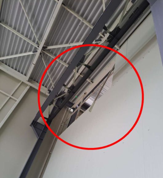 8일 부산 강서구 작업자 추락 사고 현장. 부산경찰청 제공