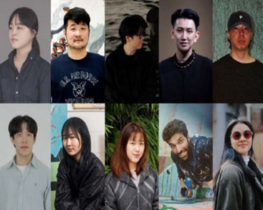 유망 작가 10인을 선정해 지원하는 '키아프 하이라이트' 세미파이널 작가 10인(왼쪽 상단부터 시계 방향으로 김아라(김리아갤러리), 김정인(라흰), 무나씨(에브리데이몬데이), 박그림(THEO), 박노완(스페이스 윌링앤딜링), 유 시아오(Lucie Chang Fine Arts), 지오프리 피통(MAĀT Gallery), 홍세진(갤러리플래닛), 조은시(갤러리밈), 이동훈(갤러리SP) (사진 제공 각 갤러리))