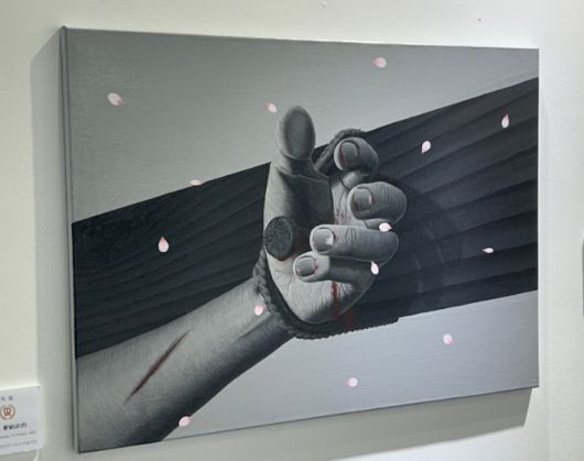 현재 교도소에 수감된 재소자가 그린 작품으로 특선에 입상했다.  작품명 : 어느 봄날 (고난)