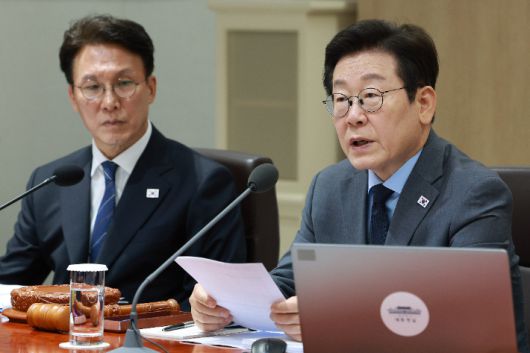 이재명 대통령이 9일 서울 용산 대통령실에서 열린 국무회의에서 발언하고 있다. 연합뉴스