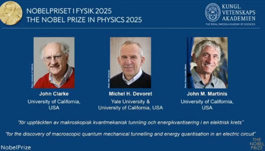 노벨물리학상에 '새로운 규모의 양자역학 연구' 3인. 연합뉴스