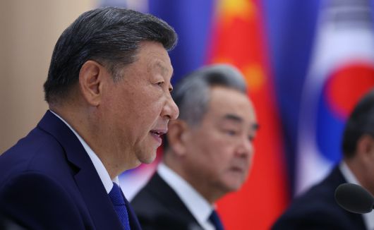 시진핑 중국 국가주석이 1일 경북 국립경주박물관에서 열린 이재명 대통령과의 한중 정상회담에서 발언하고 있다. 연합뉴스