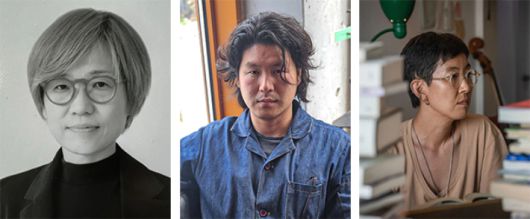 서울독립영화제2025 본선 단편경쟁 부문 심사위원 김미영 감독, 박경근 시각예술가 겸 감독, 유진목 시인 겸 감독. 서울독립영화제 제공