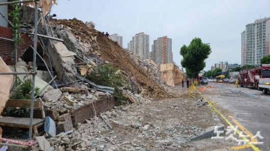 지난 2021년 6월 9일 광주 동구 학동4구역 재개발 철거 현장에서 안전관리 부실로 5층 건물이 무너져 총 17명의 사상자가 발생했다. 김한영 기자