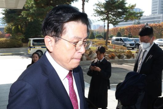 내란 선전·선동 혐의 관련 내란특검팀에 의해 체포된 황교안 전 국무총리. 연합뉴스