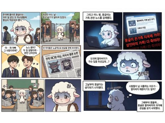 몽글이 웹툰 일부 장면. 인스타그램 캡처