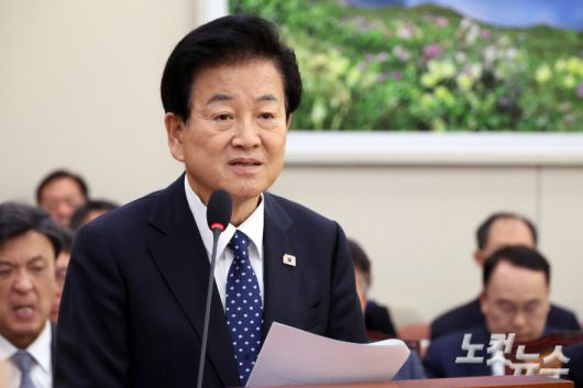 정동영 통일부 장관이 발언을 하고 있다. 윤창원 기자