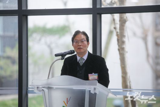 전주시기독교연합회 송시웅 대표회장이 신년 하례회에서 환영사를 전하고 있다. 최화랑 기자