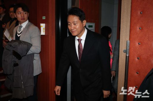 오세훈 서울시장이 6일 서울 영등포아트홀에서 열린 2026 영등포구 신년인사회에 참석하고 있다. 박종민 기자