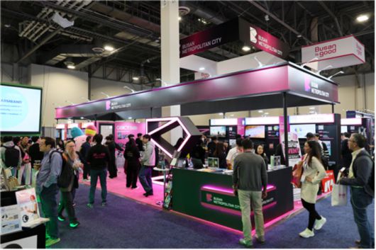부산시는 CES에 통합부산관을 마련하고 지역 혁신기업들을 뒷받침했다. 부산시 제공